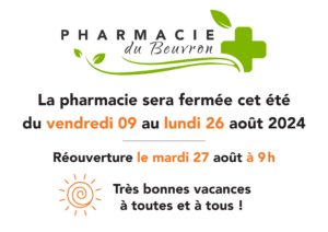 Congés ÉTÉ Pharmacie