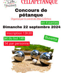 Concours pétanque