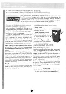 Nouveauté collecte des déchets